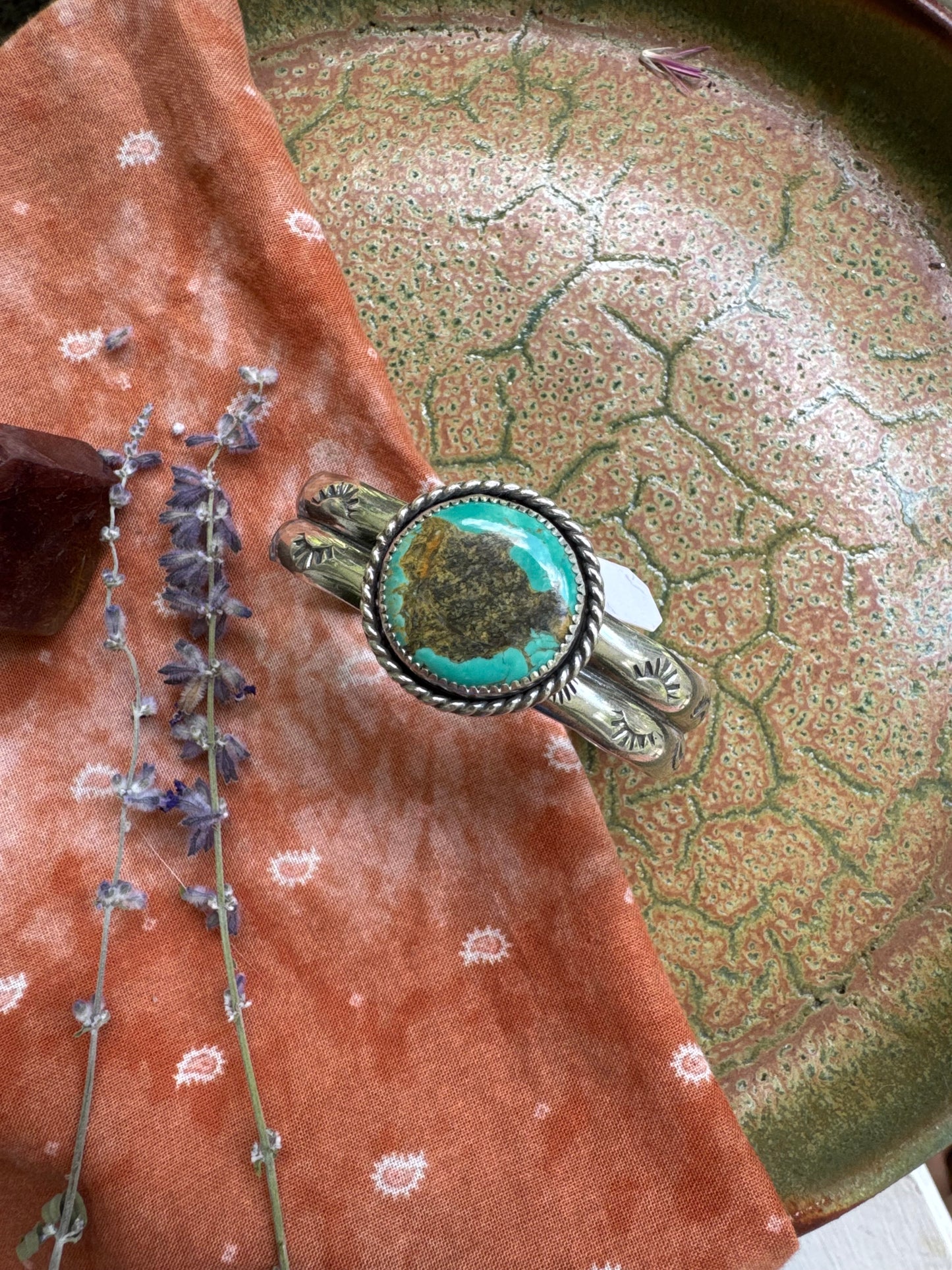 Tyrone Turquoise Statement Cuff - size S/M
