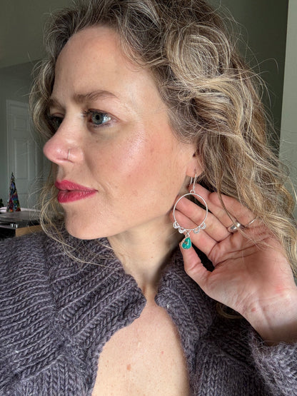 Turquoise "Monument" Hoops - no.3
