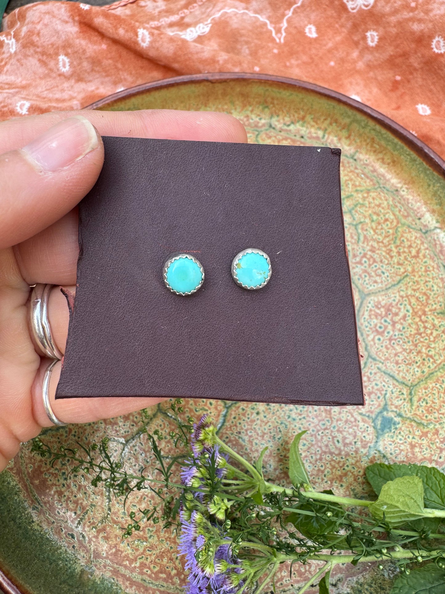 Sonoran Gem Turquoise Studs no.2