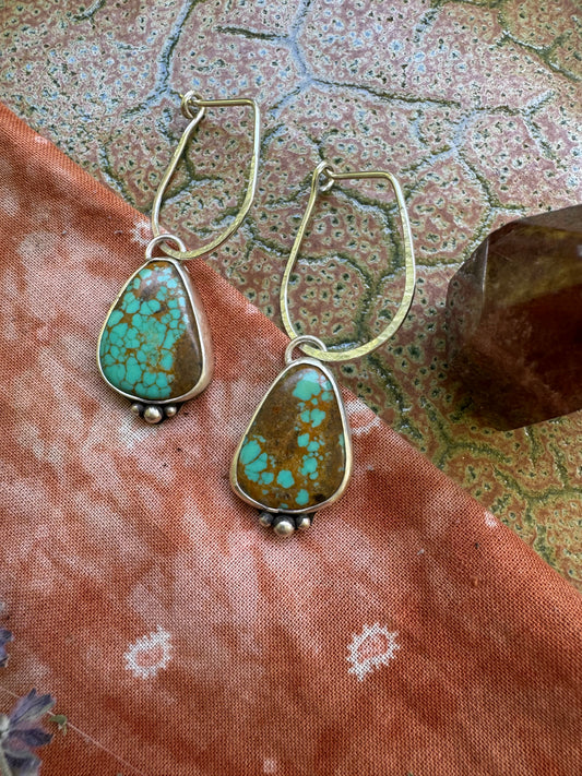 No. 8 Turquoise hoops
