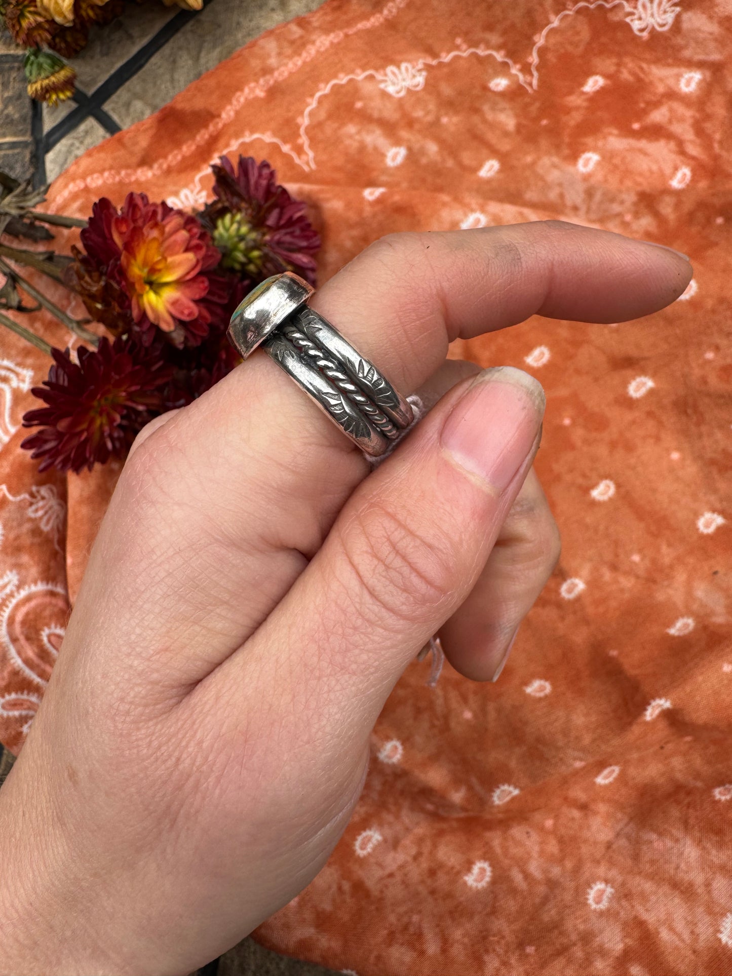 Royston Turquoise Horizon Ring - Size 9