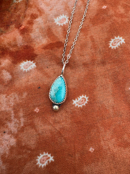 Turquoise Dainty Drop Necklace no.22