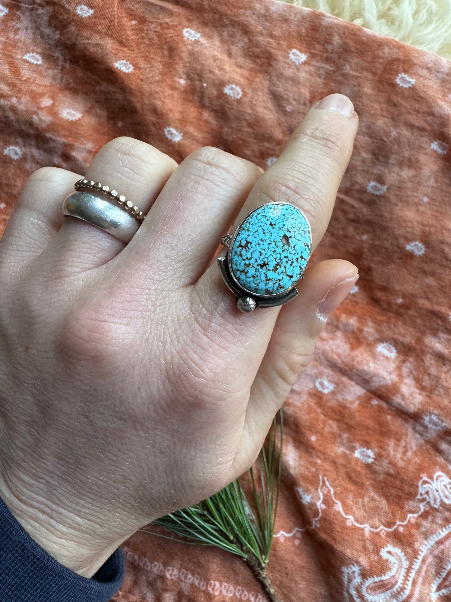 Kingman Turquoise Ring - Size 6 3/4