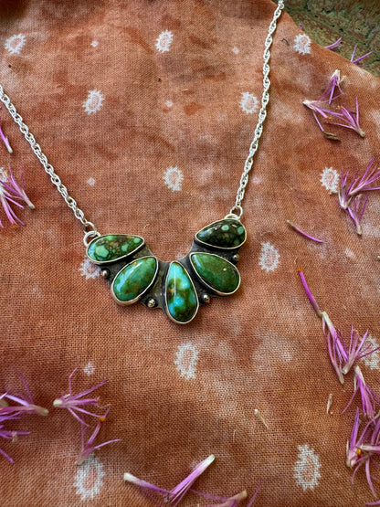 Sonoran Gold Bloom Turquoise Necklace