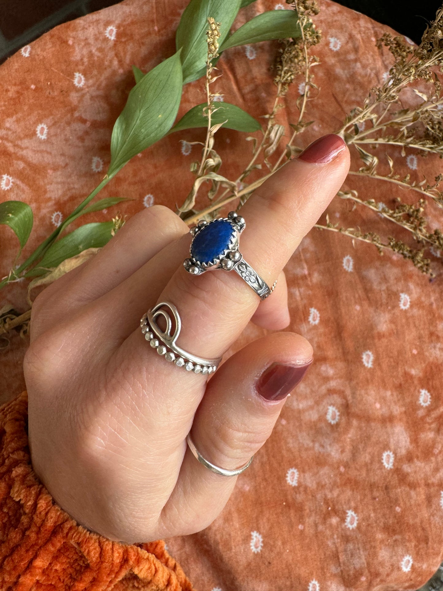 Lapis Lazuli "Waypoint" Ring - Size 6 1/2