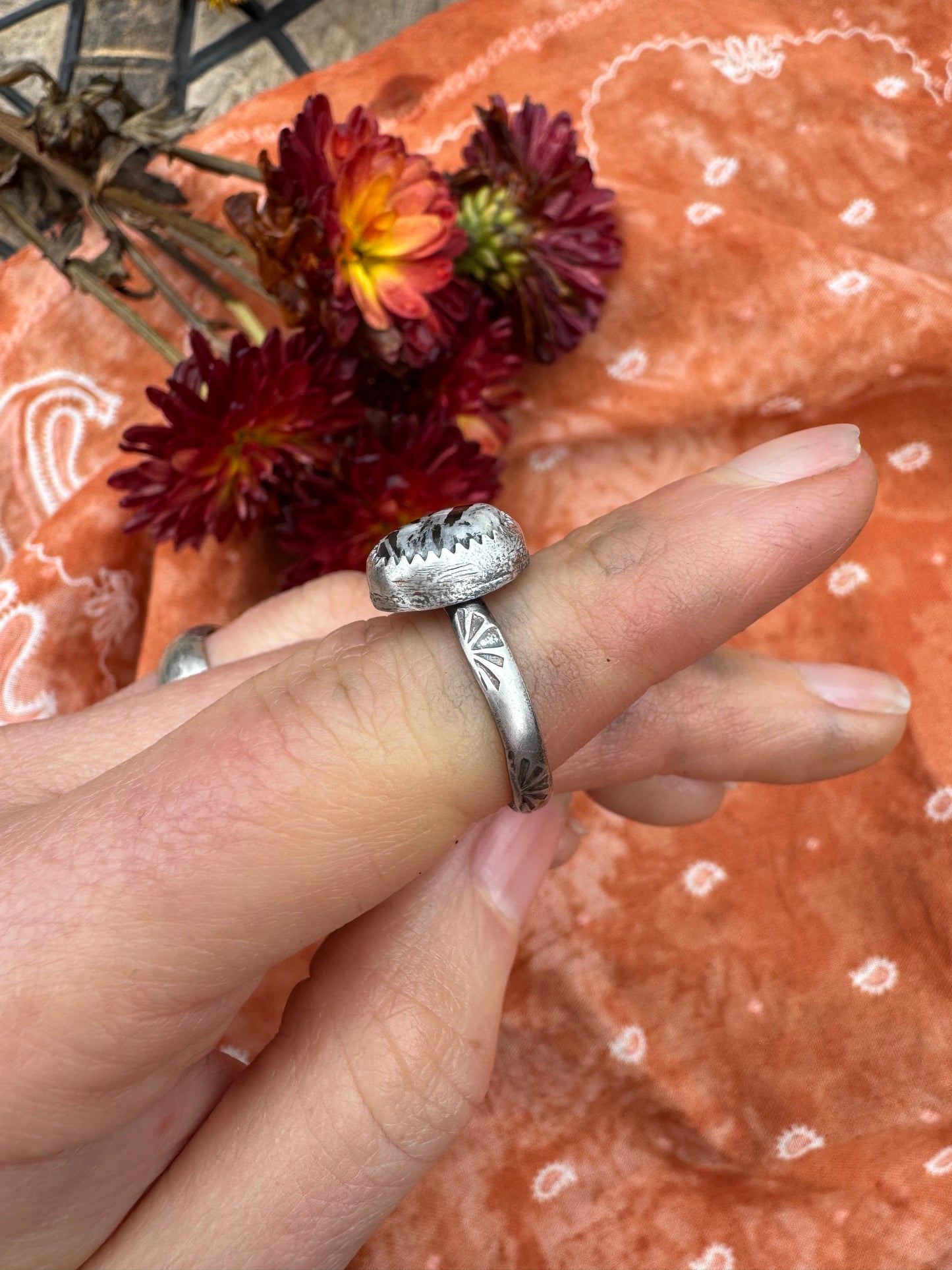 White Buffalo ring - size 5