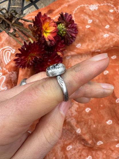 White Buffalo ring - size 5