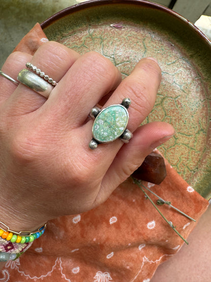 Carico Lake Turquoise "Waypoint" Ring - Size 9 1/2