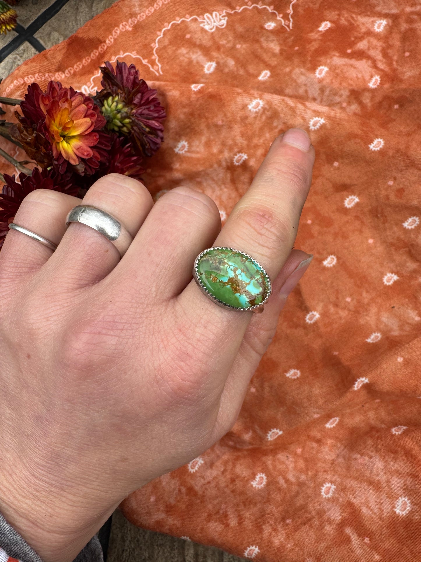 Royston Turquoise Horizon Ring - Size 6 3/4