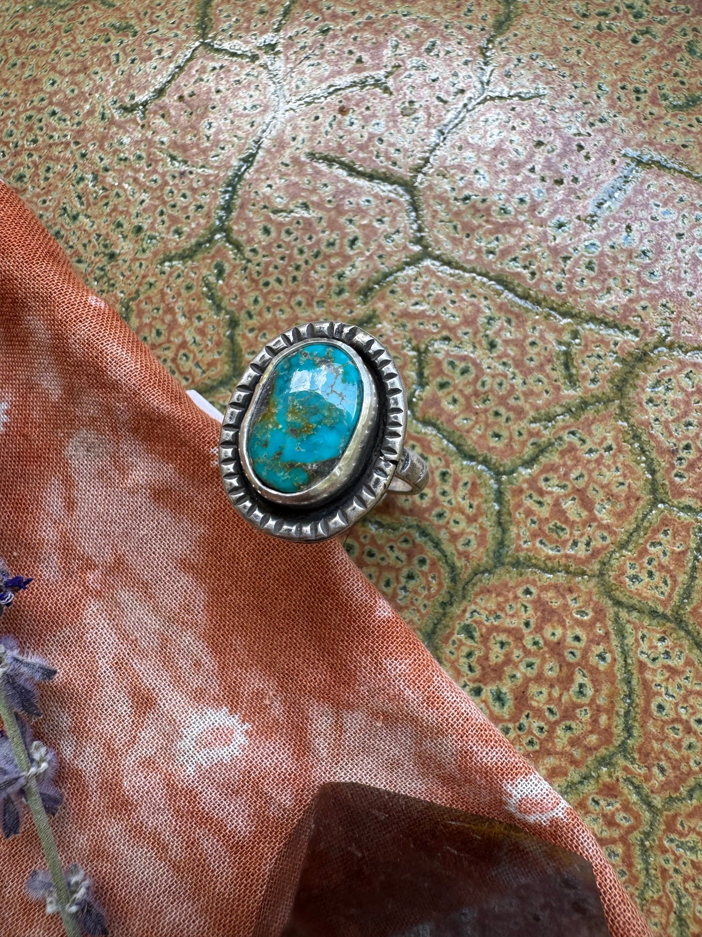 Sonoran Rose Turquoise Ring - Size 5