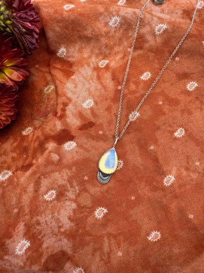 Opalite Dainty Drop Necklace