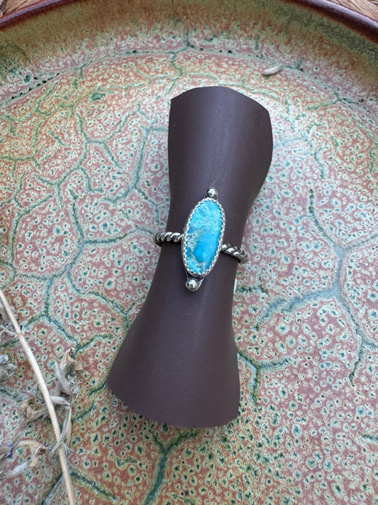 Cripple Creek Turquoise Waypoint Ring - Size 8 1/2