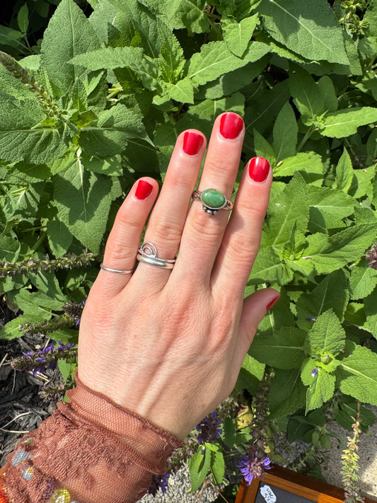 Sonoran Gold Turquoise "Waypoint" Ring - Size 5