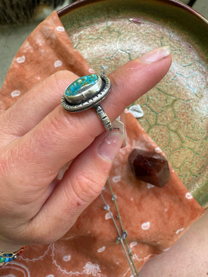 Sonoran Rose Turquoise Ring - Size 5