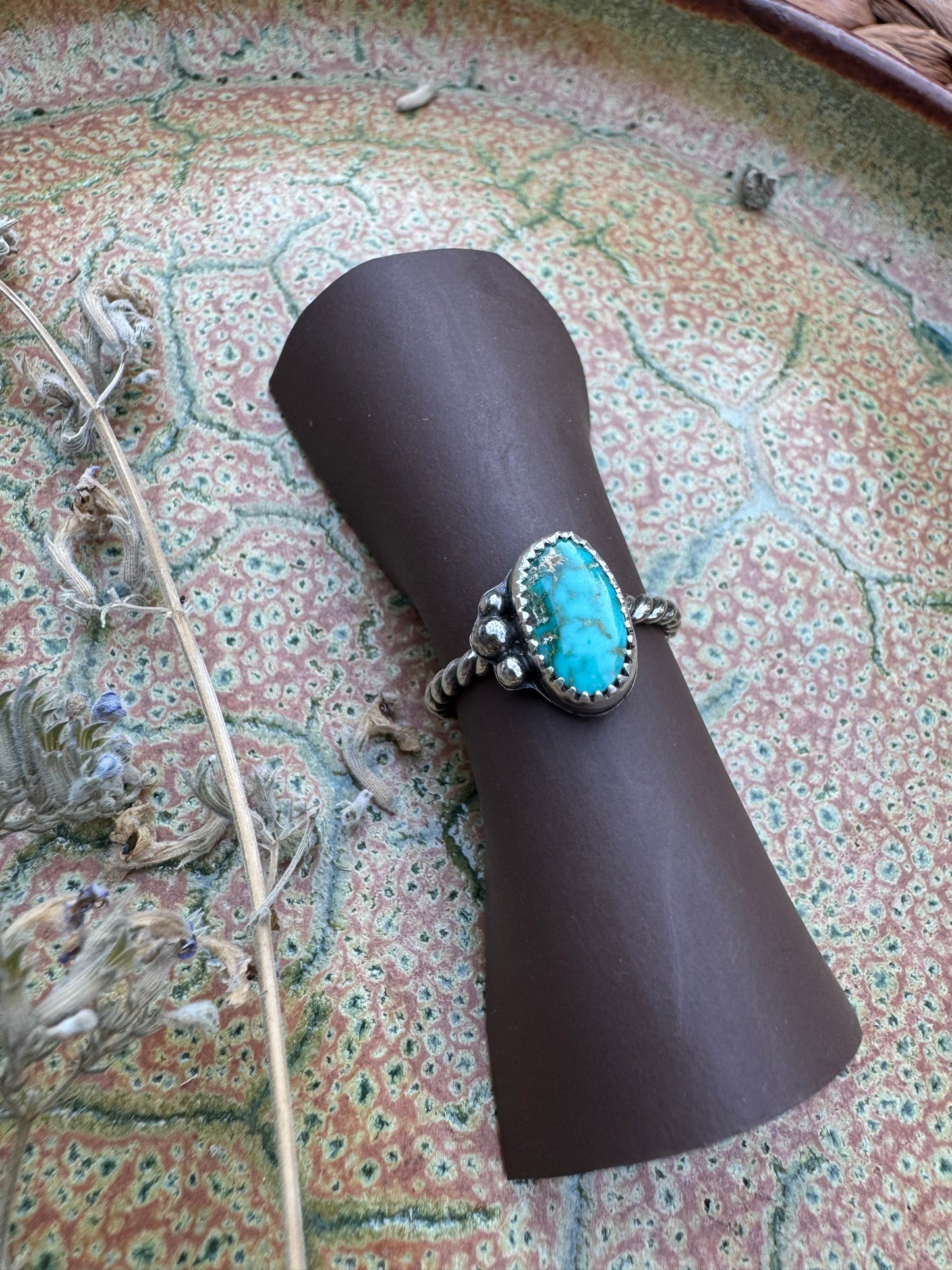Cripple Creek Turquoise Waypoint Ring - Size 6 3/4