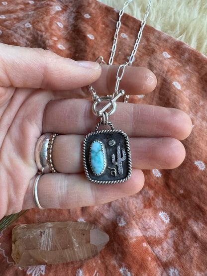 Cactus Scene Toggle Necklace no.1