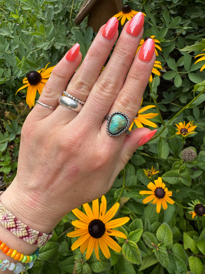 Sonoran Rose Turquoise Ring - Size 11