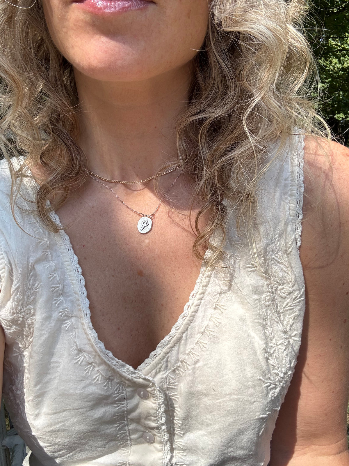 Saguaro Medallion Charm Pendant