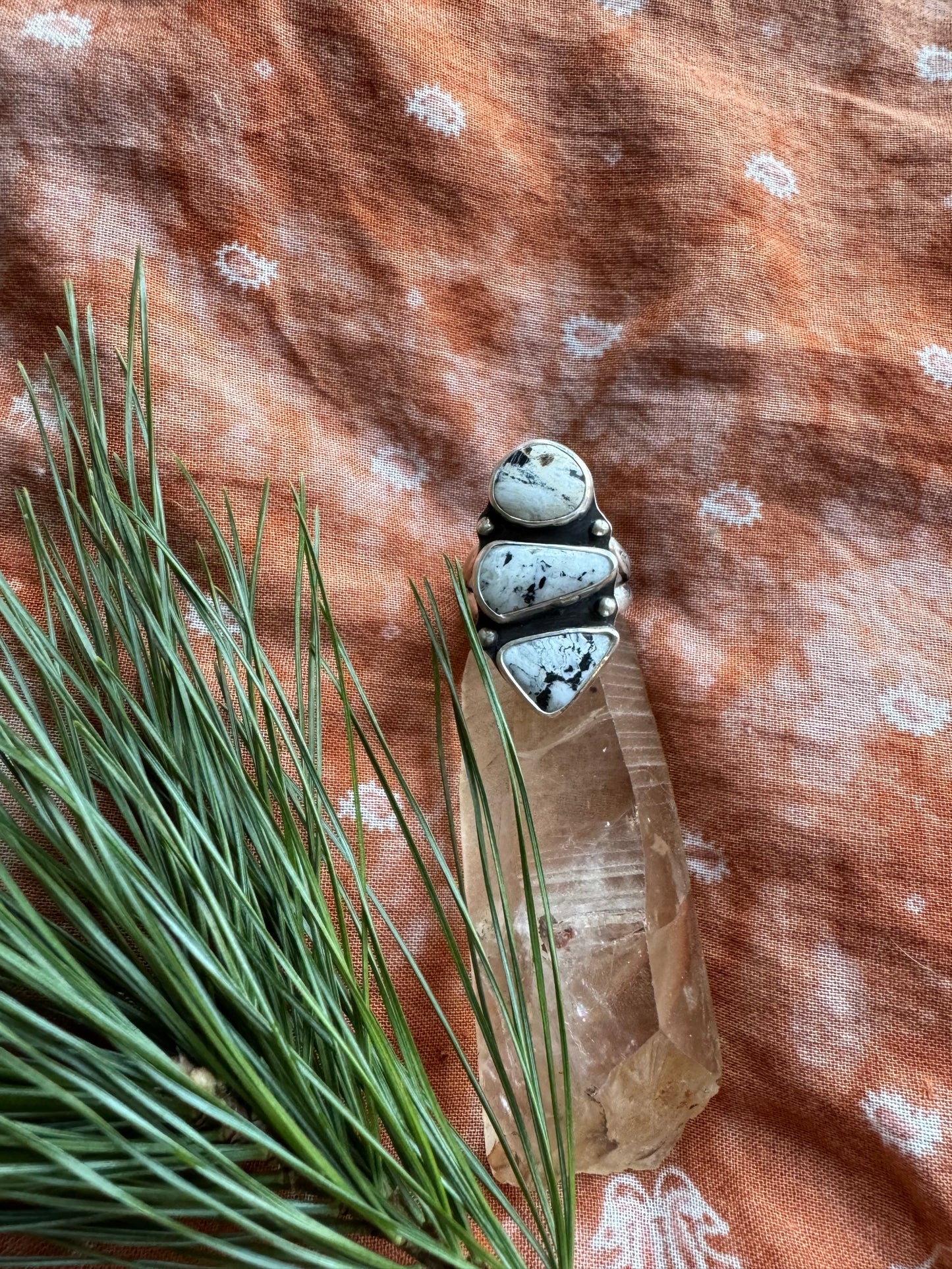 White Buffalo Statement Ring - Size 6 1/2