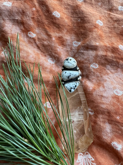 White Buffalo Statement Ring - Size 6 1/2