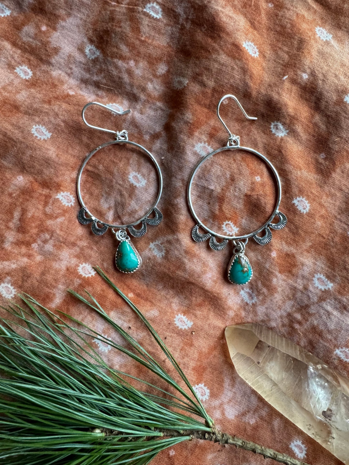Turquoise "Monument" Hoops - no.3