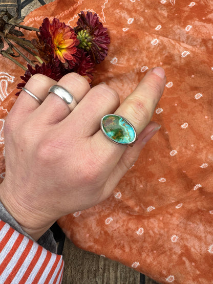 Royston Turquoise Horizon Ring - Size 7 3/4