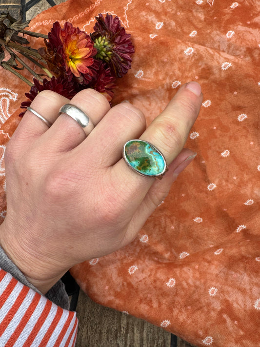 Royston Turquoise Horizon Ring - Size 7 3/4