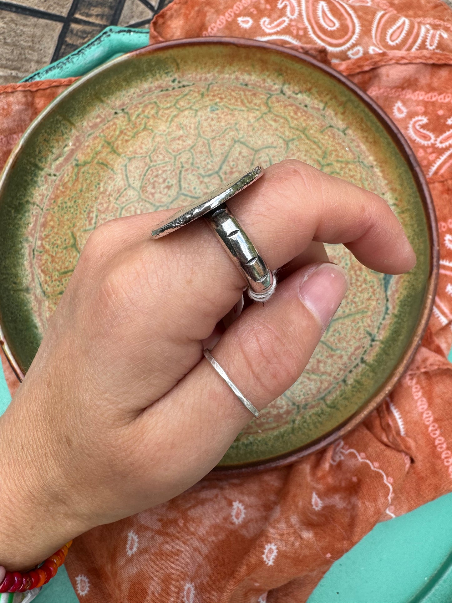 Medallion Ring - size 9