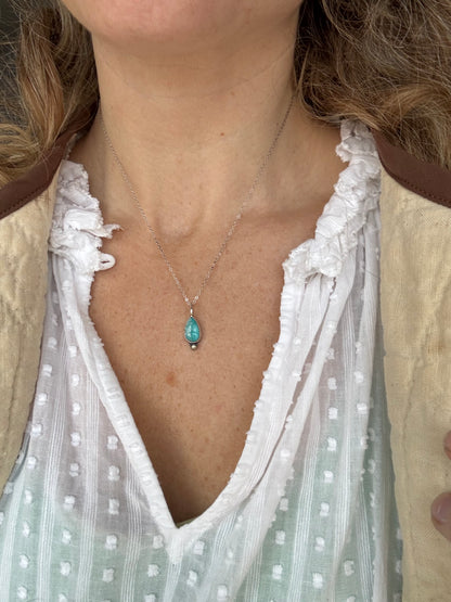 Turquoise Dainty Drop Necklace no.22