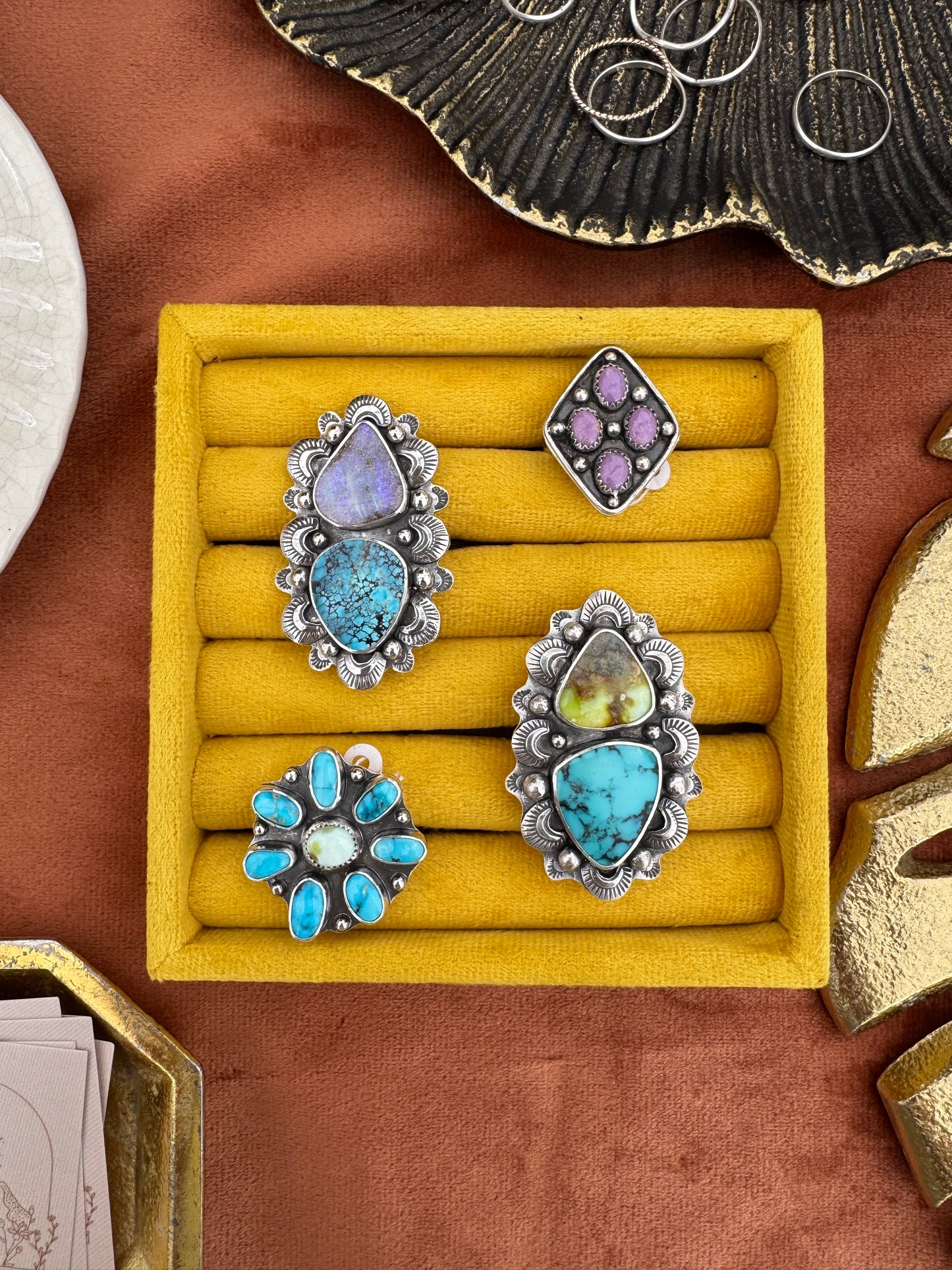 Koroit Opal + Turquoise - Size 6, 7, 8 - adjustable