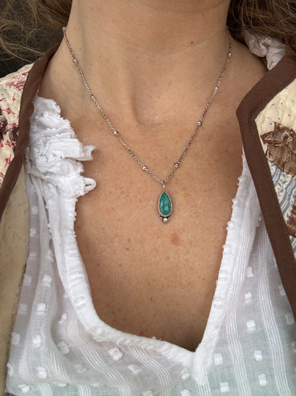 Turquoise Dainty Drop Necklace no.21