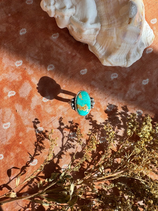 Sierra Bella "Chelan" Turquoise Ring - Size 8 3/4