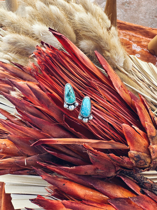 Lone Mountain Turquoise Studs no. 1