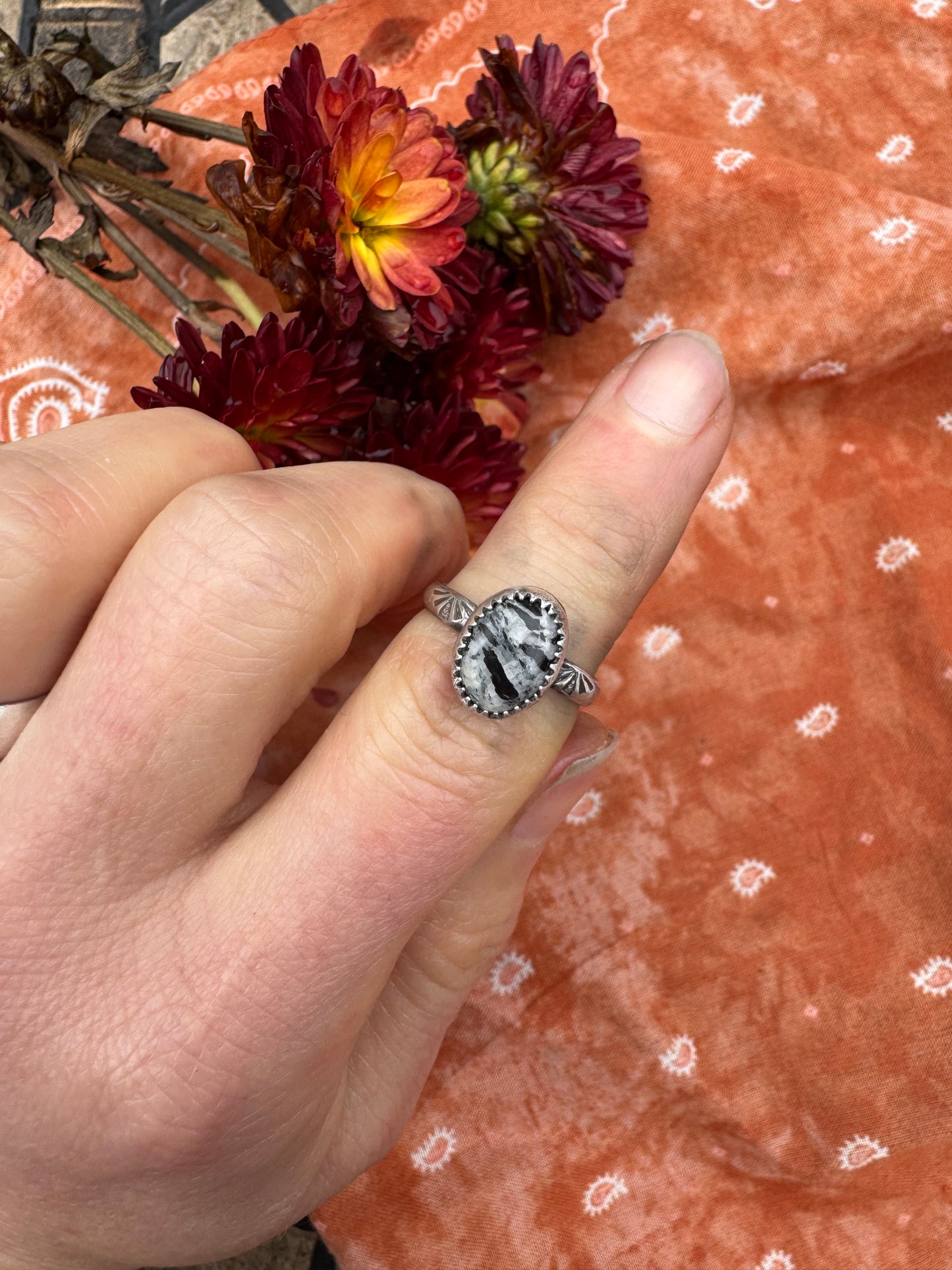 White Buffalo ring - size 5