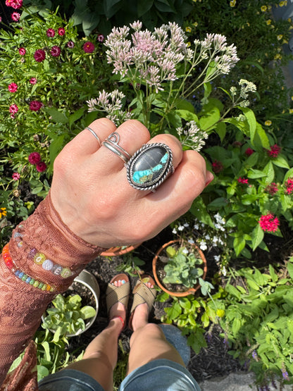 Black Jack Turquoise "Ranger" Ring - Size 9