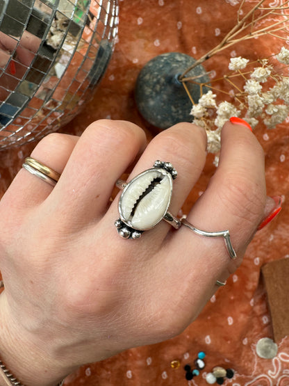 Cowrie Shell Ring - size 11 1/4