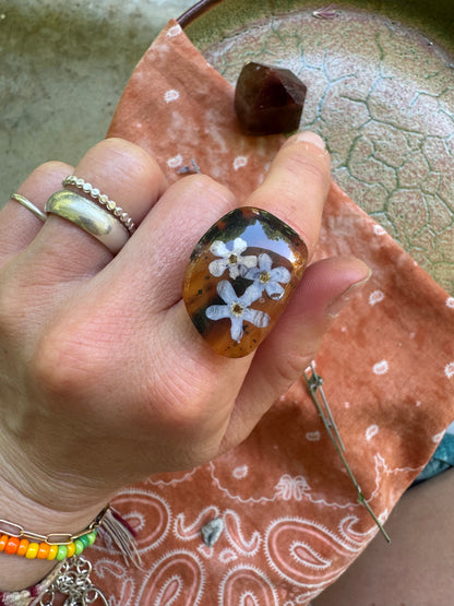 Deposit - made to order MT Agate + Botanicals no.5