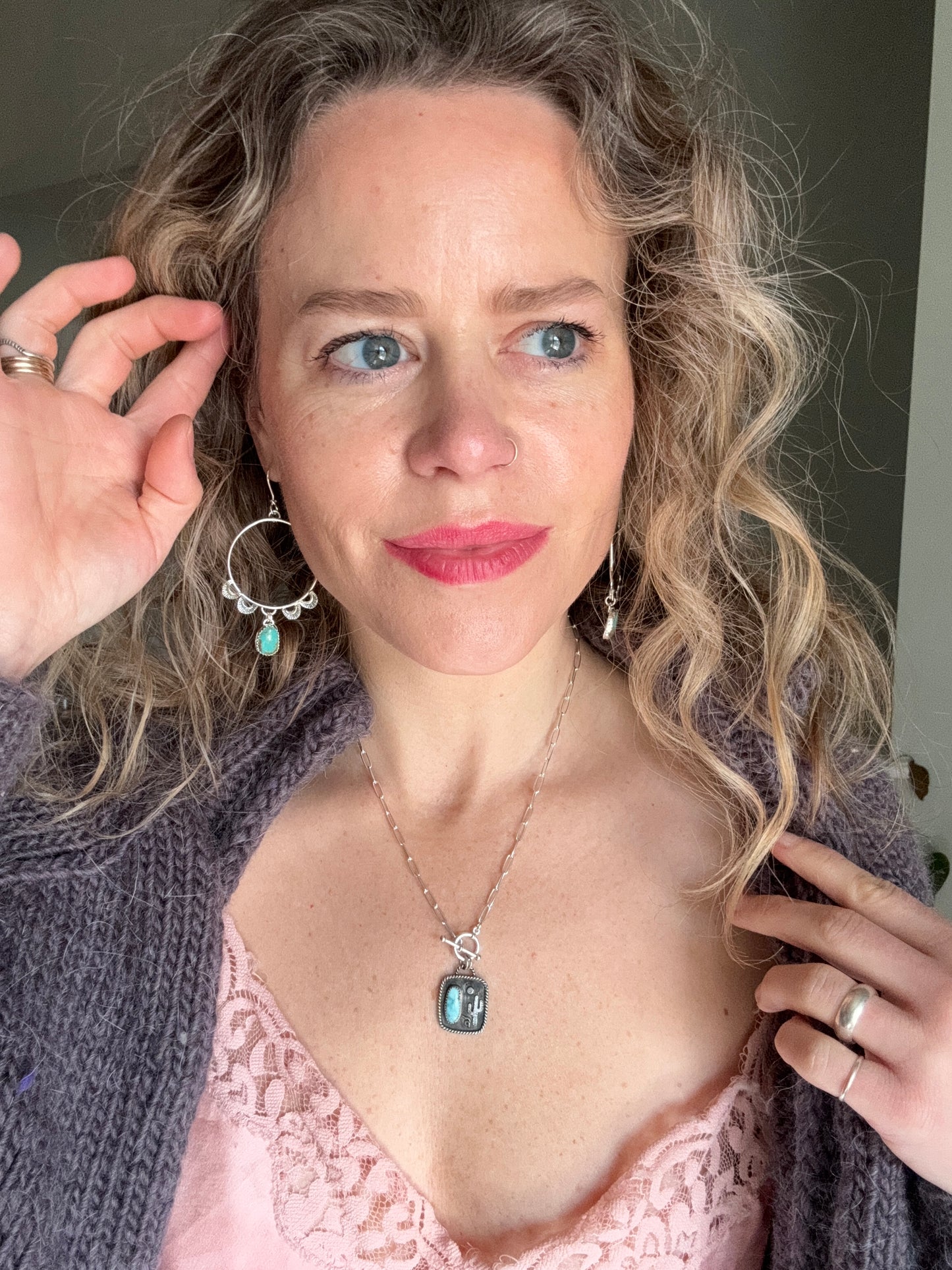 Cactus Scene Toggle Necklace no.1