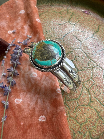Tyrone Turquoise Statement Cuff - size S/M