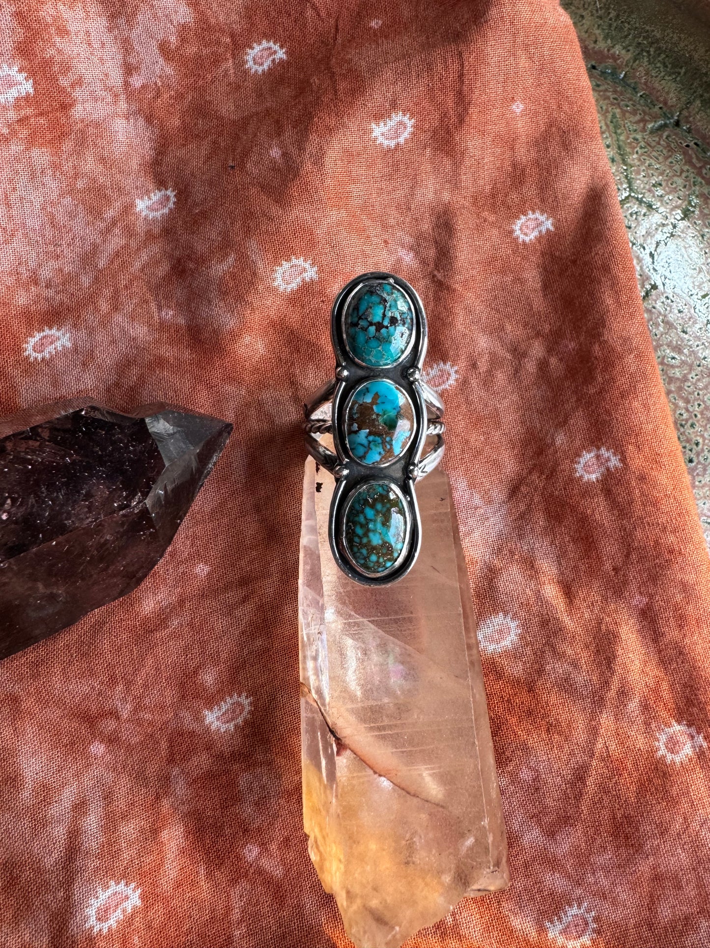 Triple Catalina Turquoise Ring - Size 8