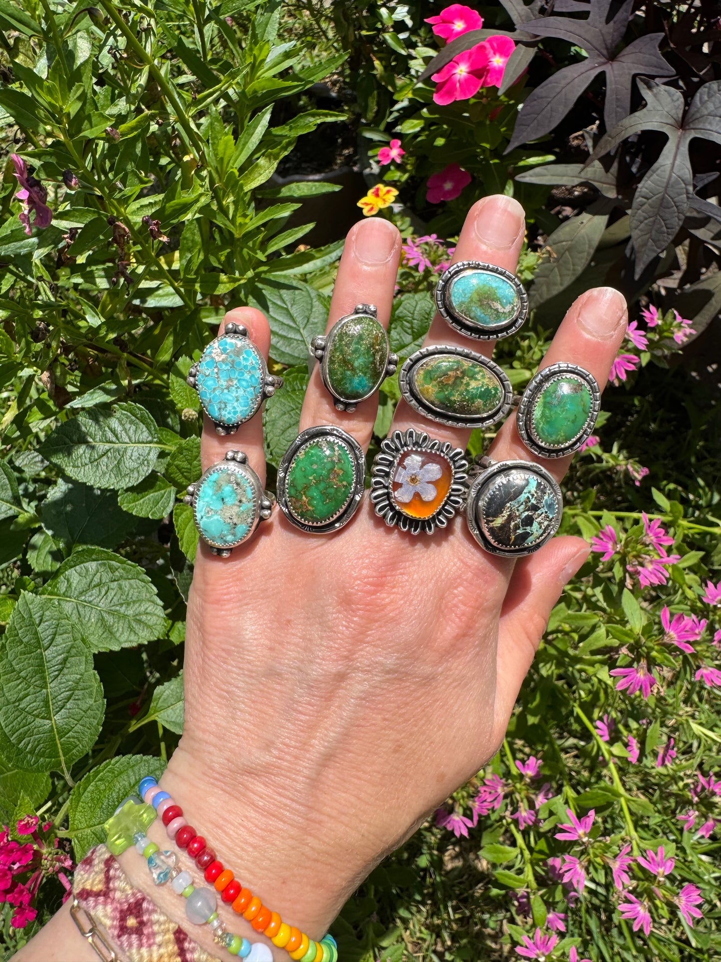 Black Jack Turquoise ring - size 8