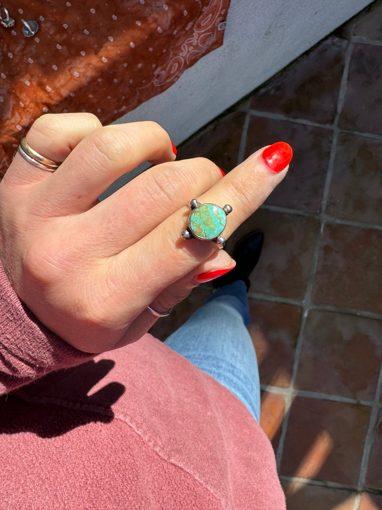 Turquoise "Waypoint" Ring - Size 5 1/4