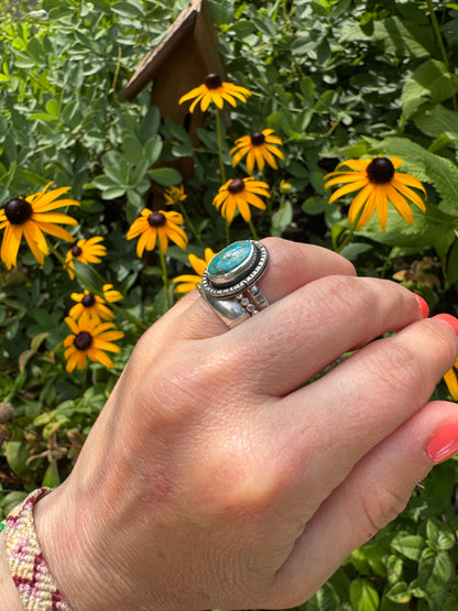 Sonoran Rose Turquoise Ring - Size 5