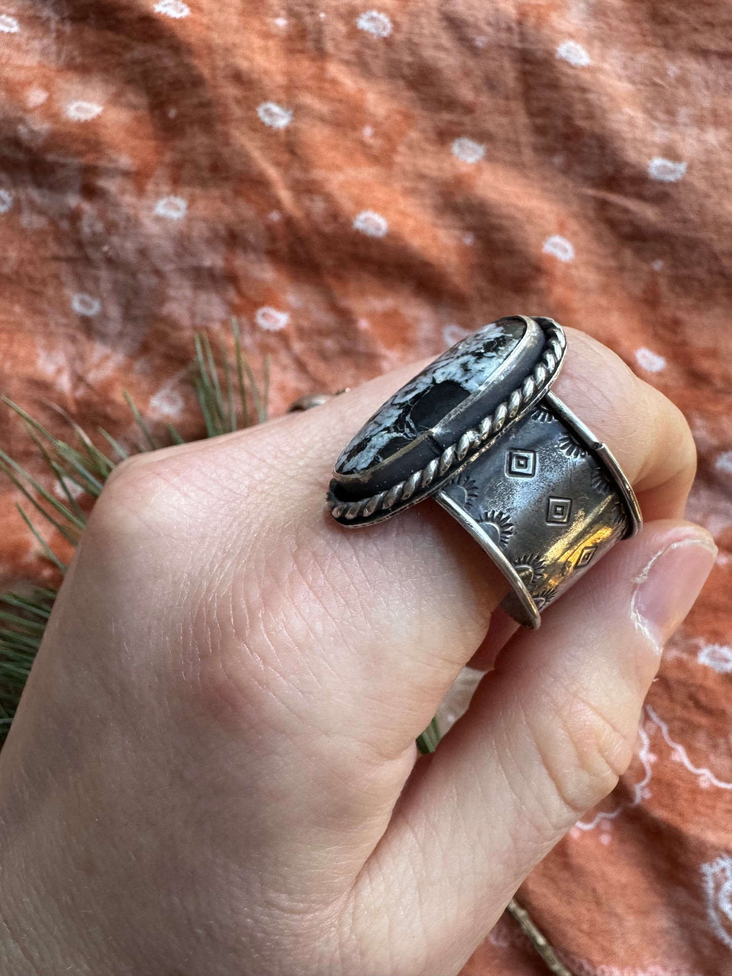 White Buffalo Statement ring - size 11