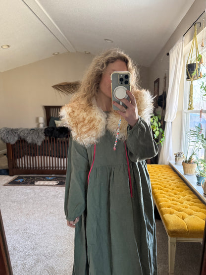 Cream Wool Collar - pink neck ties