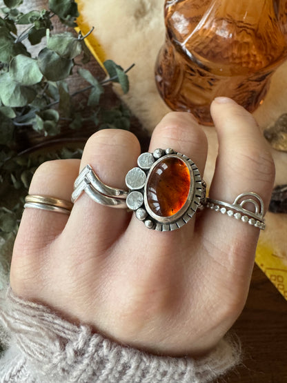 Amber "Lassen" Ring - Size 8