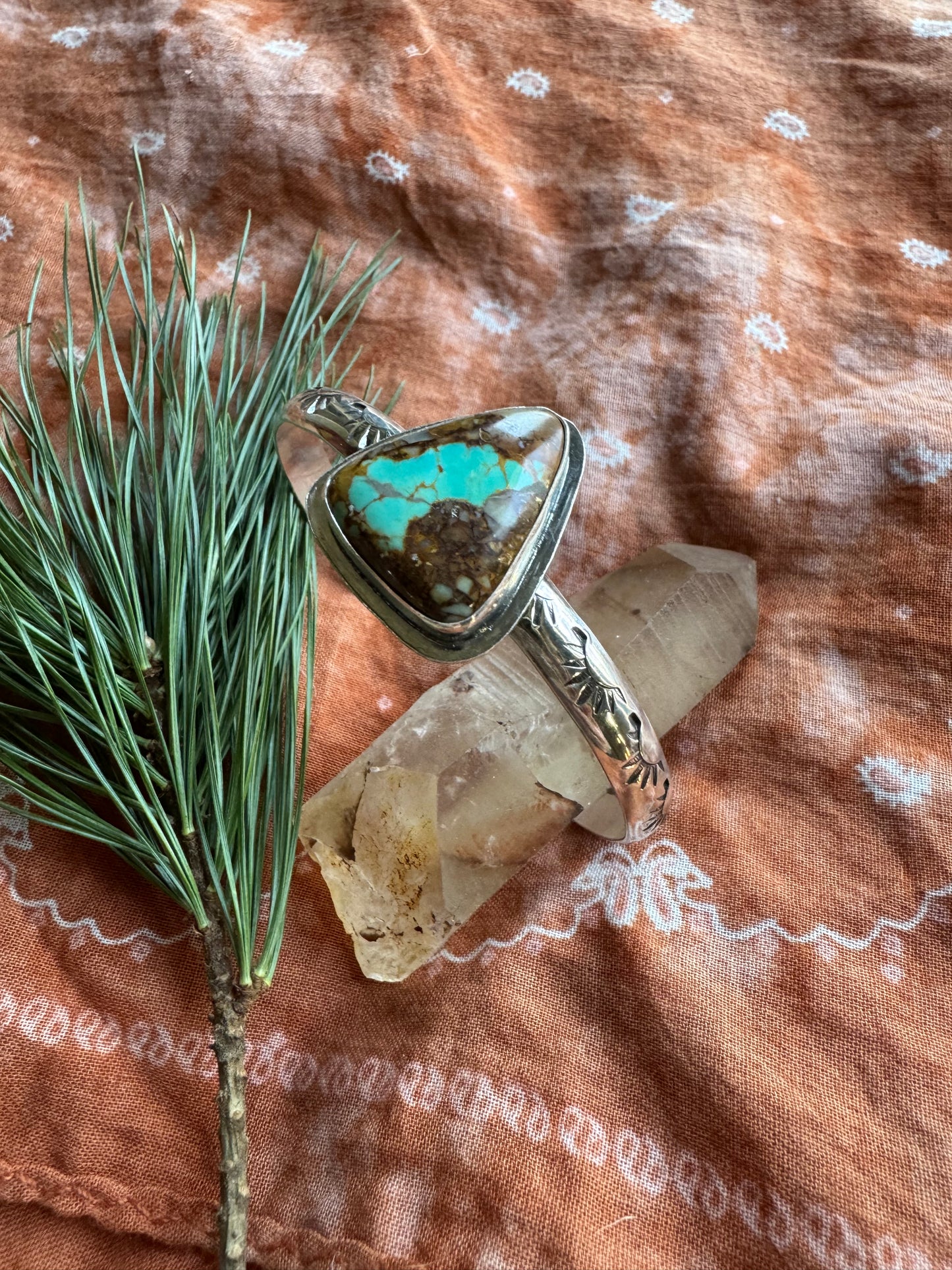 Royston Turquoise statement cuff - size Medium