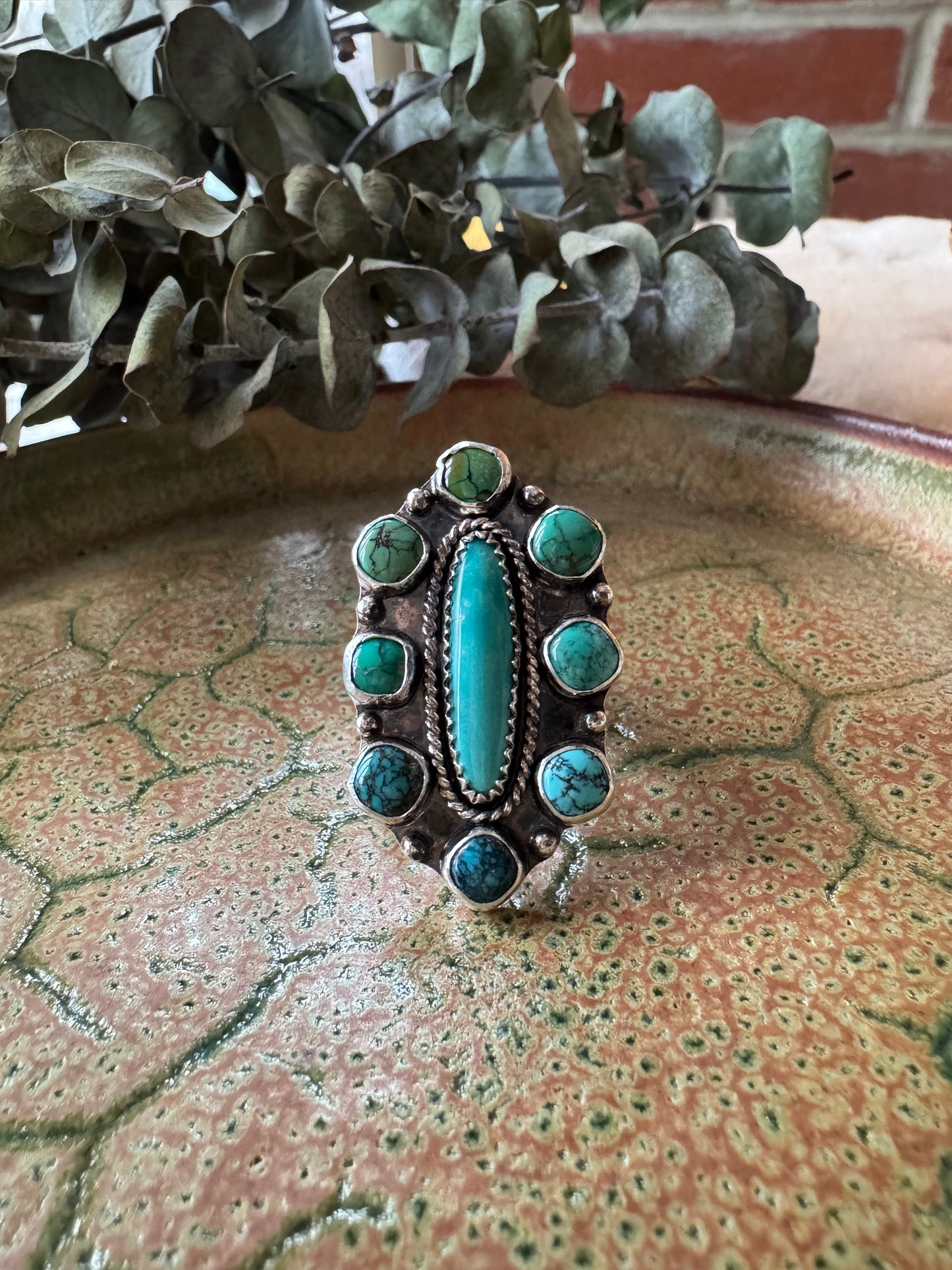 Ombre "Columbia" Turquoise Ring - Size 8 - 8 1/2