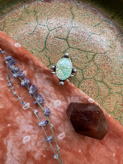 Carico Lake Turquoise "Waypoint" Ring - Size 9 1/2