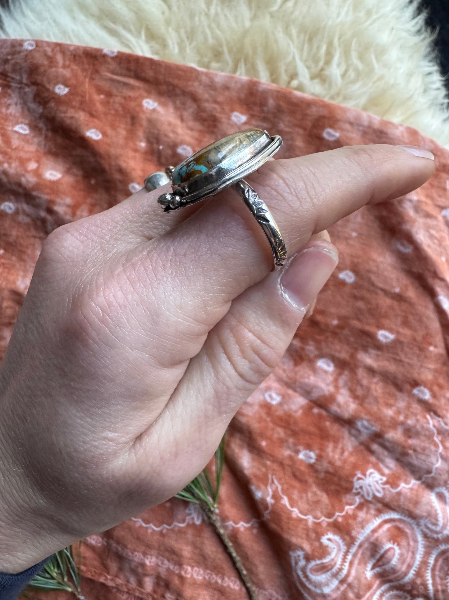 Royston Turquoise Ring - Size 9